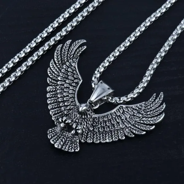 Silver_Alloy_Steel_Wing_Talon_Jewelry_Oxidised_Silver_Eagle_Claw_Pendant_Necklace_For_Mens
