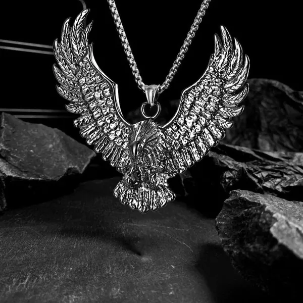 Silver_Alloy_Steel_Wing_Talon_Jewelry_Oxidised_Silver_Eagle_Claw_Pendant_Necklace_For_Mens