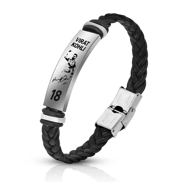 Black_Cricket_Legend_Virat_Kohli_Bracelet_Century_Pose_Engraved_Design