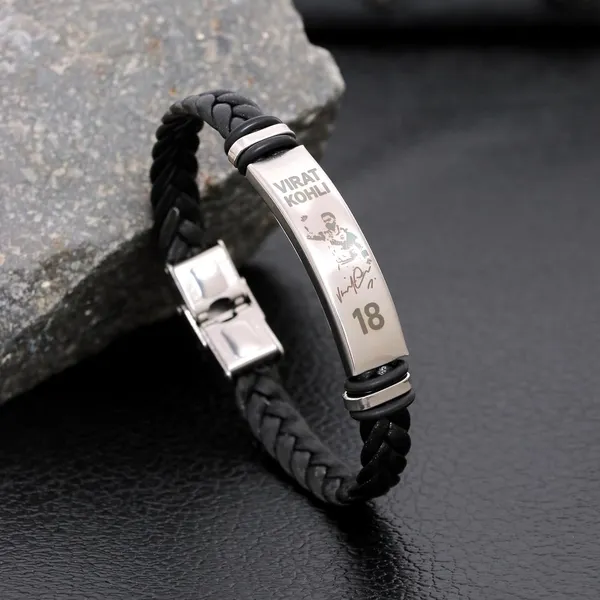 Black_Cricket_Legend_Virat_Kohli_Bracelet_Century_Pose_Engraved_Design