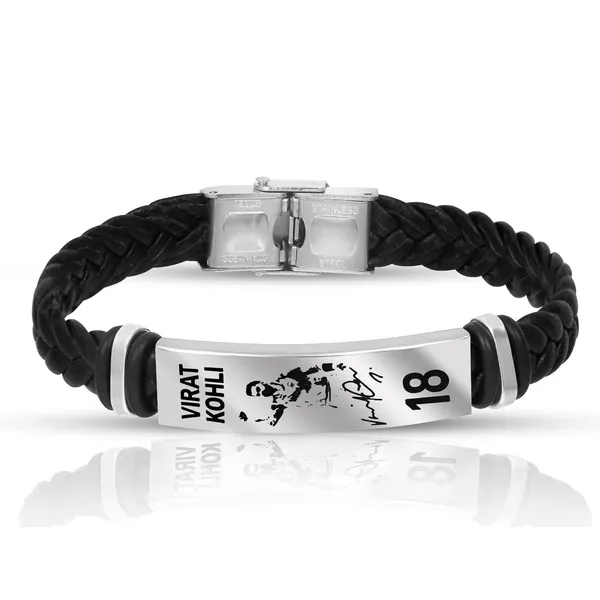 Black_Cricket_Legend_Virat_Kohli_Bracelet_Century_Pose_Engraved_Design