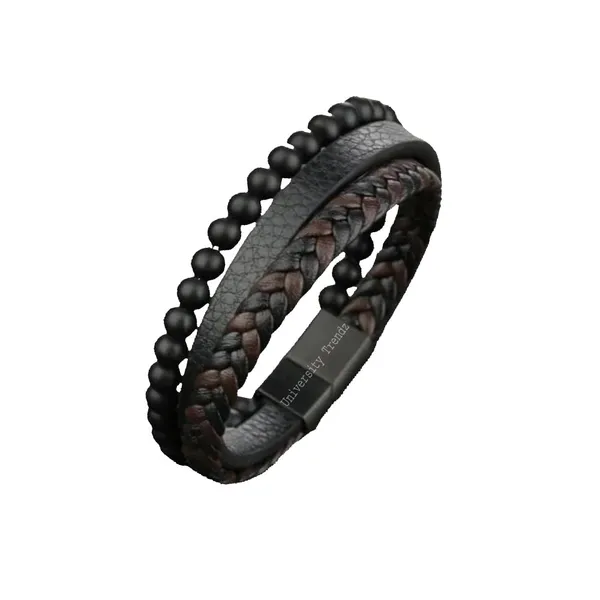 Brown_Leather_Wrap_Around_Braided_Magnetic_Clasp_Bracelet_For_Men_And_Boys