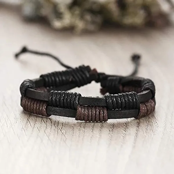 Black_Black_Base_Metal_Leather_Dyed_Rope_Multi_Strand_Wrist_Band_Bracelet_For_Men_&_Women(Set_Of_5)