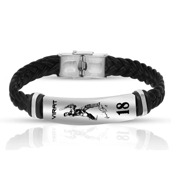 Black_Cricket_Legend_Virat_Kohli_Century_Pose_Signature_Shot_Celebration_Engraved_Design_Cricket_Star_Bracelet