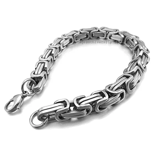 Silver_Stainless_Steel_Masculine_Style_Braided_Link_Chain_Silver_Bracelet_Cool_Biker_Bracelet_For_Men_And_Boys