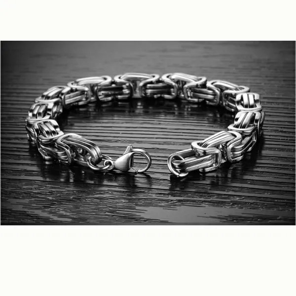 Silver_Stainless_Steel_Masculine_Style_Braided_Link_Chain_Silver_Bracelet_Cool_Biker_Bracelet_For_Men_And_Boys
