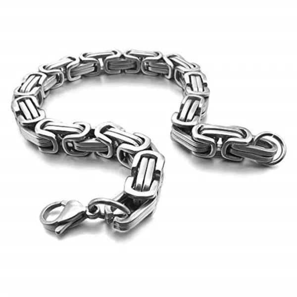 Silver_Stainless_Steel_Masculine_Style_Braided_Link_Chain_Silver_Bracelet_Cool_Biker_Bracelet_For_Men_And_Boys