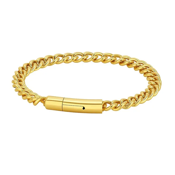 Gold_Stainless_Steel_Plated_Chain_Bracelet_With_Magnetic_Clasp_For_Men_And_Boys