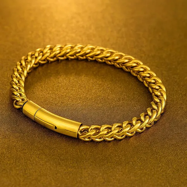 Gold_Stainless_Steel_Plated_Chain_Bracelet_With_Magnetic_Clasp_For_Men_And_Boys