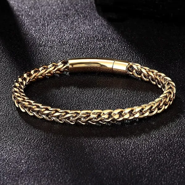 Gold_Stainless_Steel_Plated_Chain_Bracelet_With_Magnetic_Clasp_For_Men_And_Boys