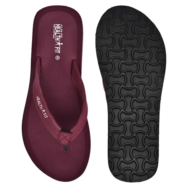 Maroon_Pu_Soft_Foam_Slip_On_Slipper_For_Women