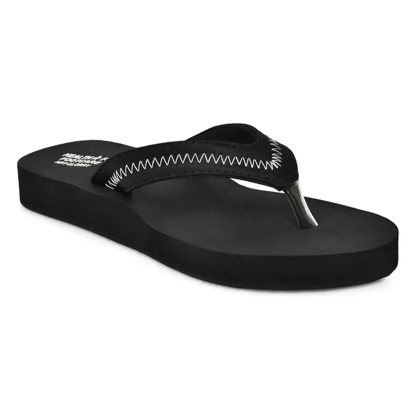 Black_Pu_Soft_Foam_Slip_On_Slipper_For_Women