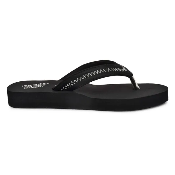Black_Pu_Soft_Foam_Slip_On_Slipper_For_Women