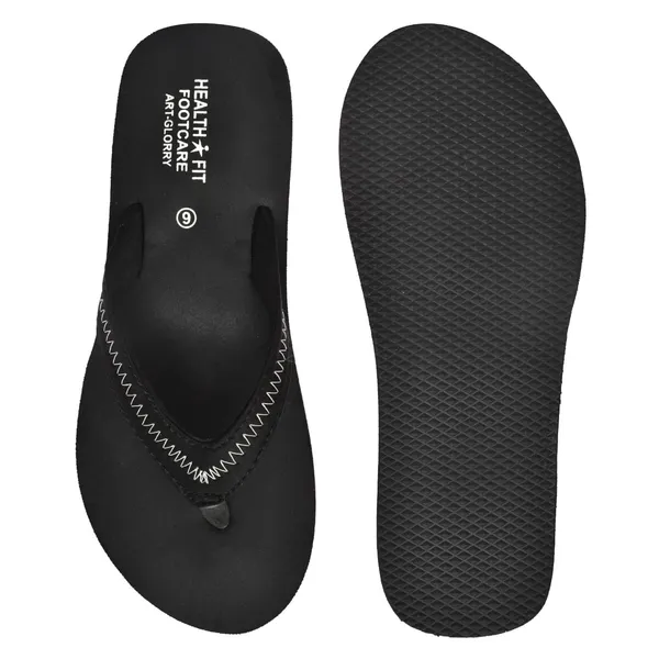 Black_Pu_Soft_Foam_Slip_On_Slipper_For_Women