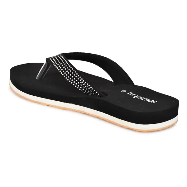 Black_Pu_Soft_Foam_Slip_On_Slipper_For_Women