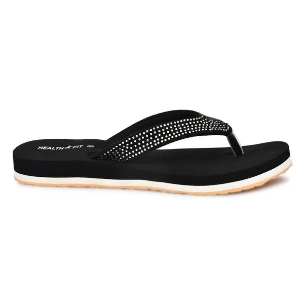 Black_Pu_Soft_Foam_Slip_On_Slipper_For_Women