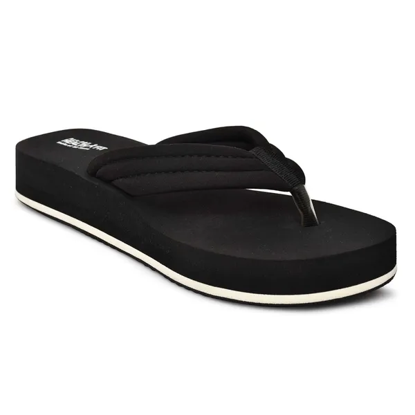 Black_Pu_Soft_Foam_Slip_On_Slipper_For_Women