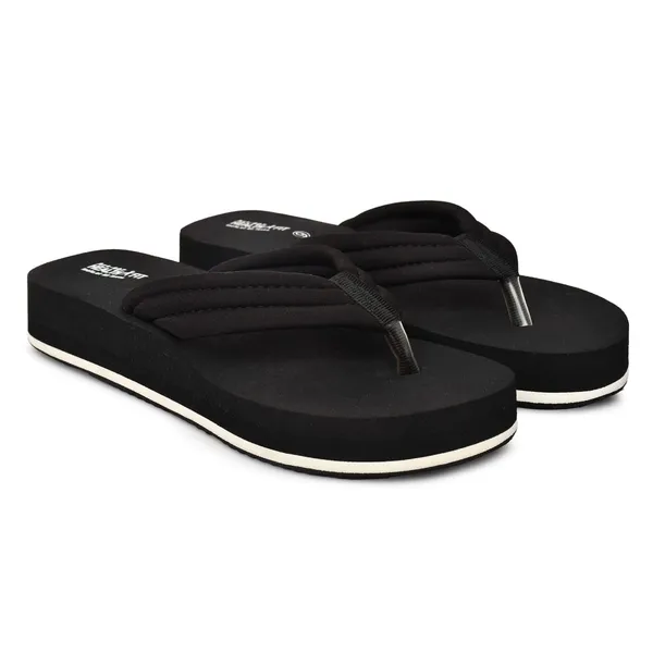 Black_Pu_Soft_Foam_Slip_On_Slipper_For_Women