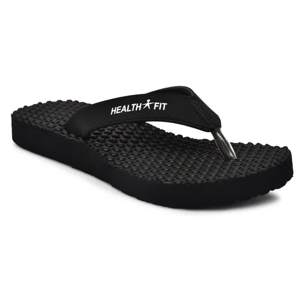 Black_Pu_Soft_Foam_Slip_On_Slipper_For_Women