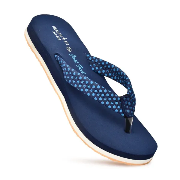 Blue_Rubber_Slip_On_Slipper_For_Women