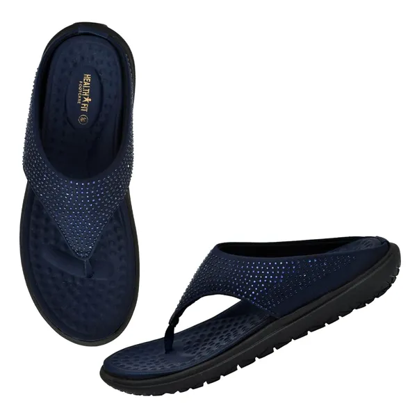 Blue_Rubber_Slip_On_Slipper_For_Women