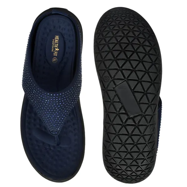 Blue_Rubber_Slip_On_Slipper_For_Women