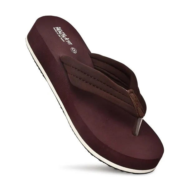 Dark_Brown_Rubber_Slip_On_Slipper_For_Women