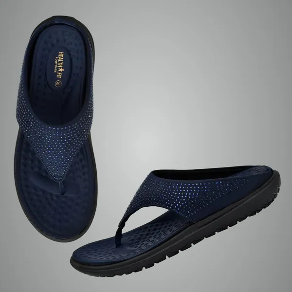 Blue_Rubber_Slip_On_Slipper_For_Women