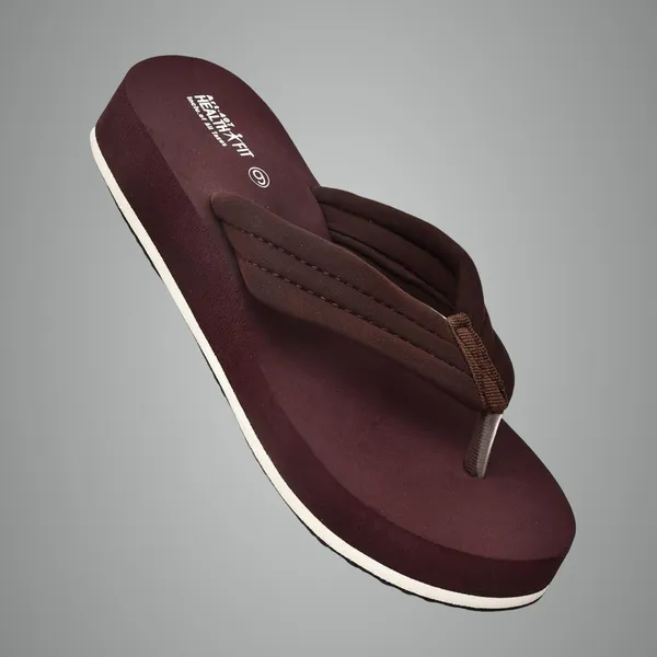 Dark_Brown_Rubber_Slip_On_Slipper_For_Women