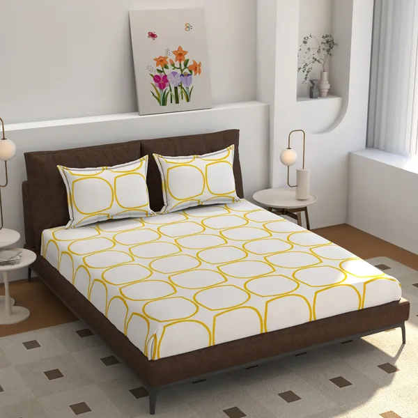 Yellow_Circle_premium_Fitted_Elastic_Bedsheet_With_Tow_Pillow_Covers_(72x78xUp_To_10_Inches_)_&_360_Degree_Elasticated_|_BS