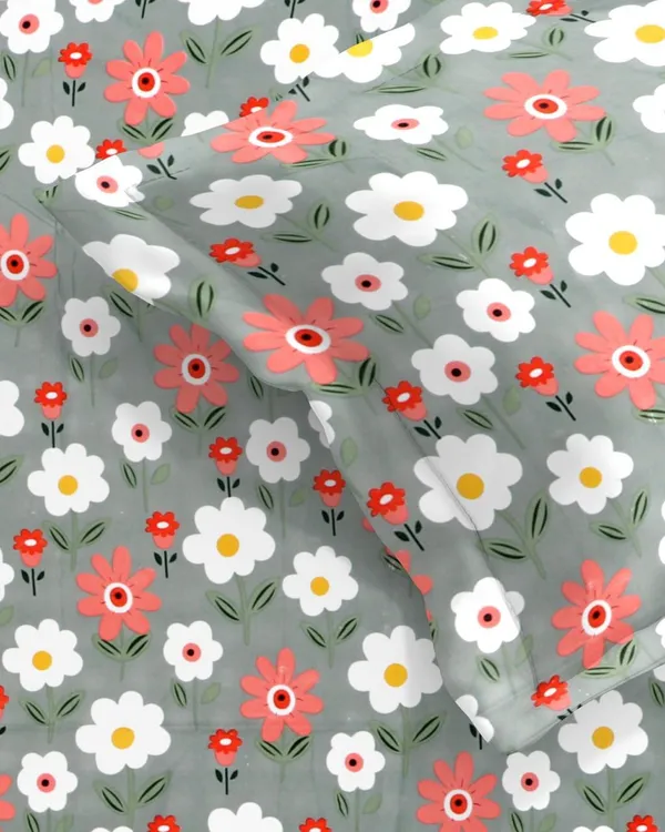 Grey_Flower_premium_Fitted_Elastic_Bedsheet_With_Tow_Pillow_Covers_(72x78xUp_To_10_Inches_)_&_360_Degree_Elasticated_|_BS