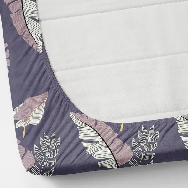 Purpul_Patta220_TC__Fitted_Elastic_Bedsheet_With_Tow_Pillow_Covers_(72x78xUp_To_10_Inches_)_&_360_Degree_Elasticated