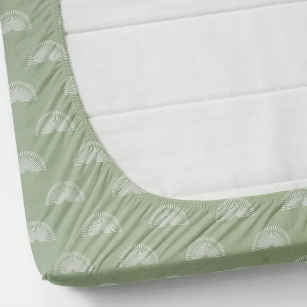 Green_LaW220_TC__Fitted_Elastic_Bedsheet_With_Tow_Pillow_Covers_(72x78xUp_To_10_Inches_)_&_360_Degree_Elasticated