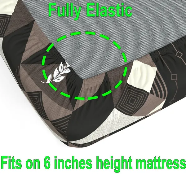 Coffee_Rectangle_220_TC__Fitted_Elastic_Bedsheet_With_Tow_Pillow_Covers_(72x78xUp_To_10_Inches_)_&_360_Degree_Elasticated