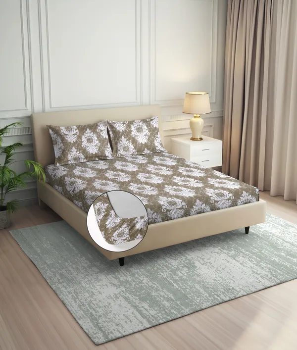 Maharaja_Brown_premium_Fitted_Elastic_Bedsheet_With_Tow_Pillow_Covers_(72x78xUp_To_10_Inches_)_&_360_Degree_Elasticated_|_BS