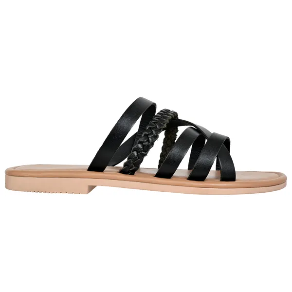 Black_Leather_Braided_Strap_Slide_For_Women