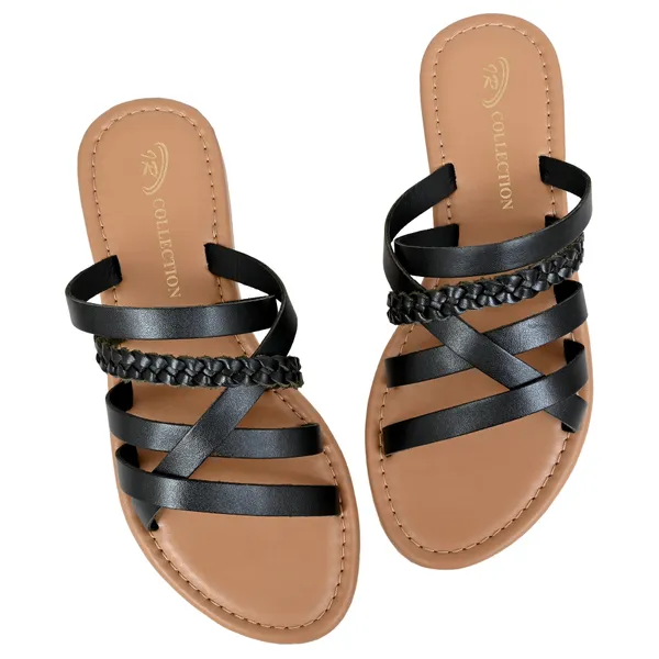 Black_Leather_Braided_Strap_Slide_For_Women