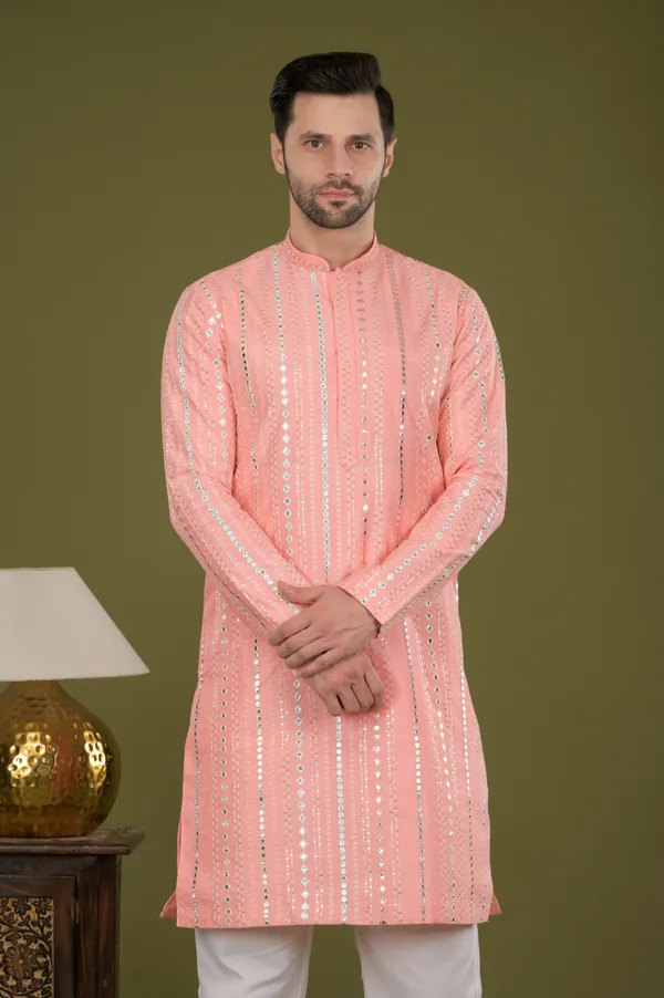 Noor_-_Ziya_Mirror_Kurta_Set_(Peach)
