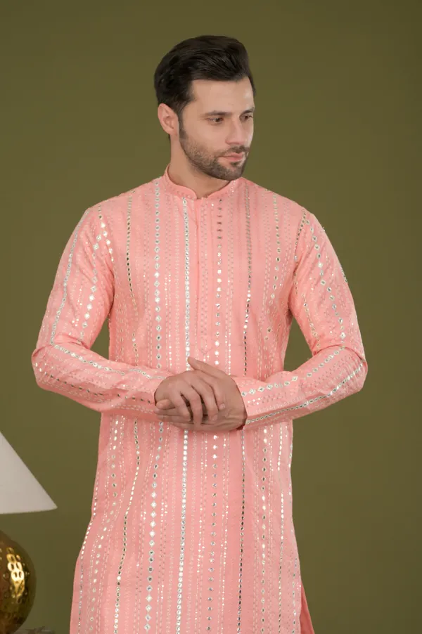 Noor_-_Ziya_Mirror_Kurta_Set_(Peach)