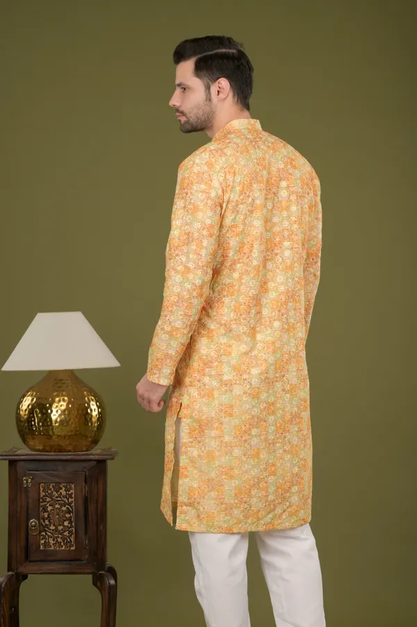 Naksh-_Golden_Glow_Embroidered_Digital_Print_Kurta_Set