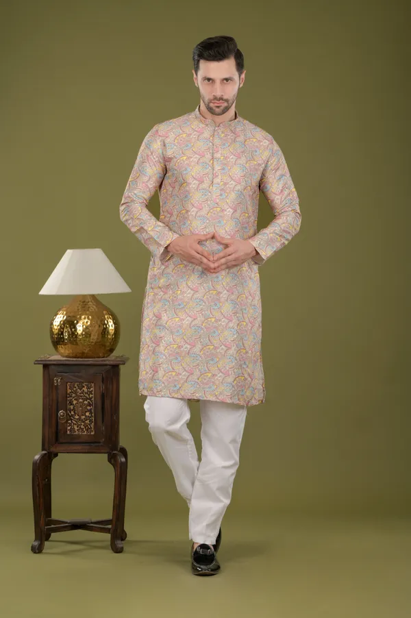 Lehar_-_Royal_Tapestry_Embroidered_Digital_Print_Kurta_Set_(Yellow)