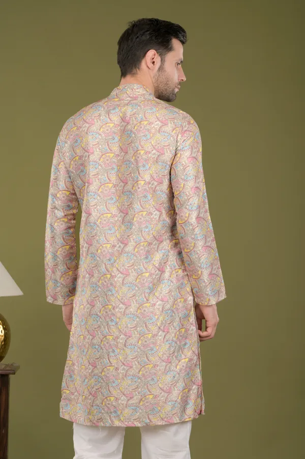 Lehar_-_Royal_Tapestry_Embroidered_Digital_Print_Kurta_Set_(Yellow)