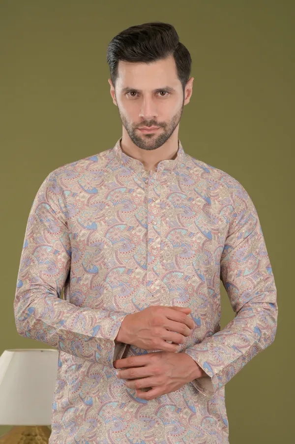 Lehar_-_Royal_Tapestry_Embroidered_Digital_Print_Kurta_Set_(Lavender)