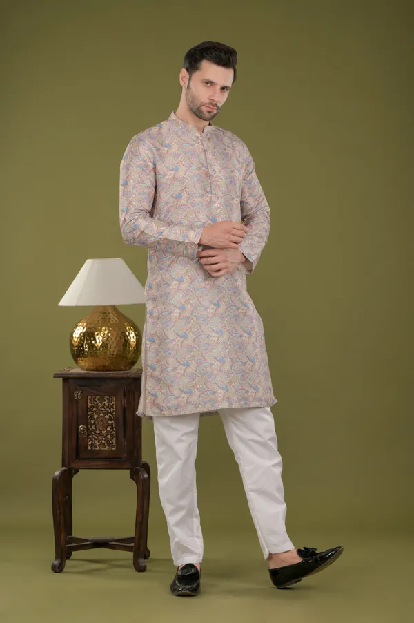 Lehar_-_Royal_Tapestry_Embroidered_Digital_Print_Kurta_Set_(Lavender)