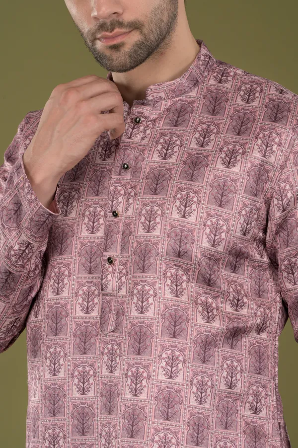 Rivaz_-_Regal_Mauve_Tree_Motif_Kurta_With_Inner_Lining