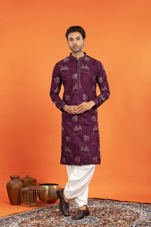 Aarvay_-_Royal_Plum_Heritage_Kurta_With_Patiala_|_Wedding_Ethnic_Wear