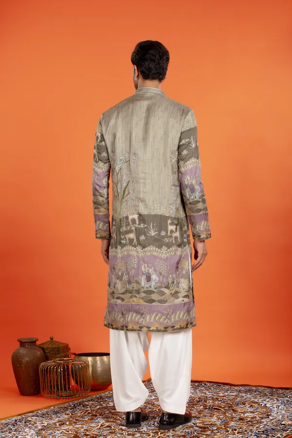 Vayun_Antique_Olive_Heritage_Print_Kurta_Patiala_Set_|_Wedding_Ethnic_Wear