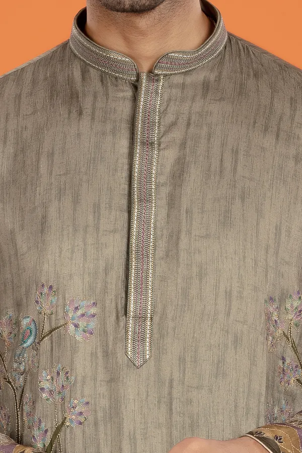 Vayun_Antique_Olive_Heritage_Print_Kurta_Patiala_Set_|_Wedding_Ethnic_Wear