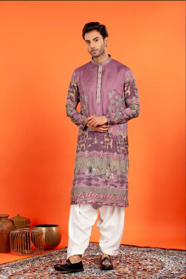 Vayun_-_Royal_Mauve_Heritage_Print_Kurta_With_Patiala_|_Wedding_Ethnic_Wear