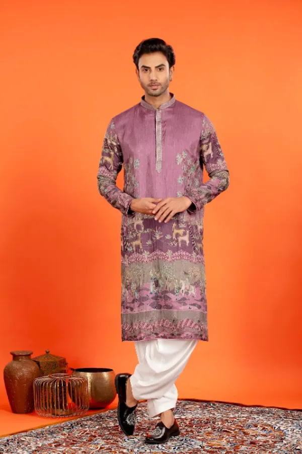 Vayun_-_Royal_Mauve_Heritage_Print_Kurta_With_Patiala_|_Wedding_Ethnic_Wear